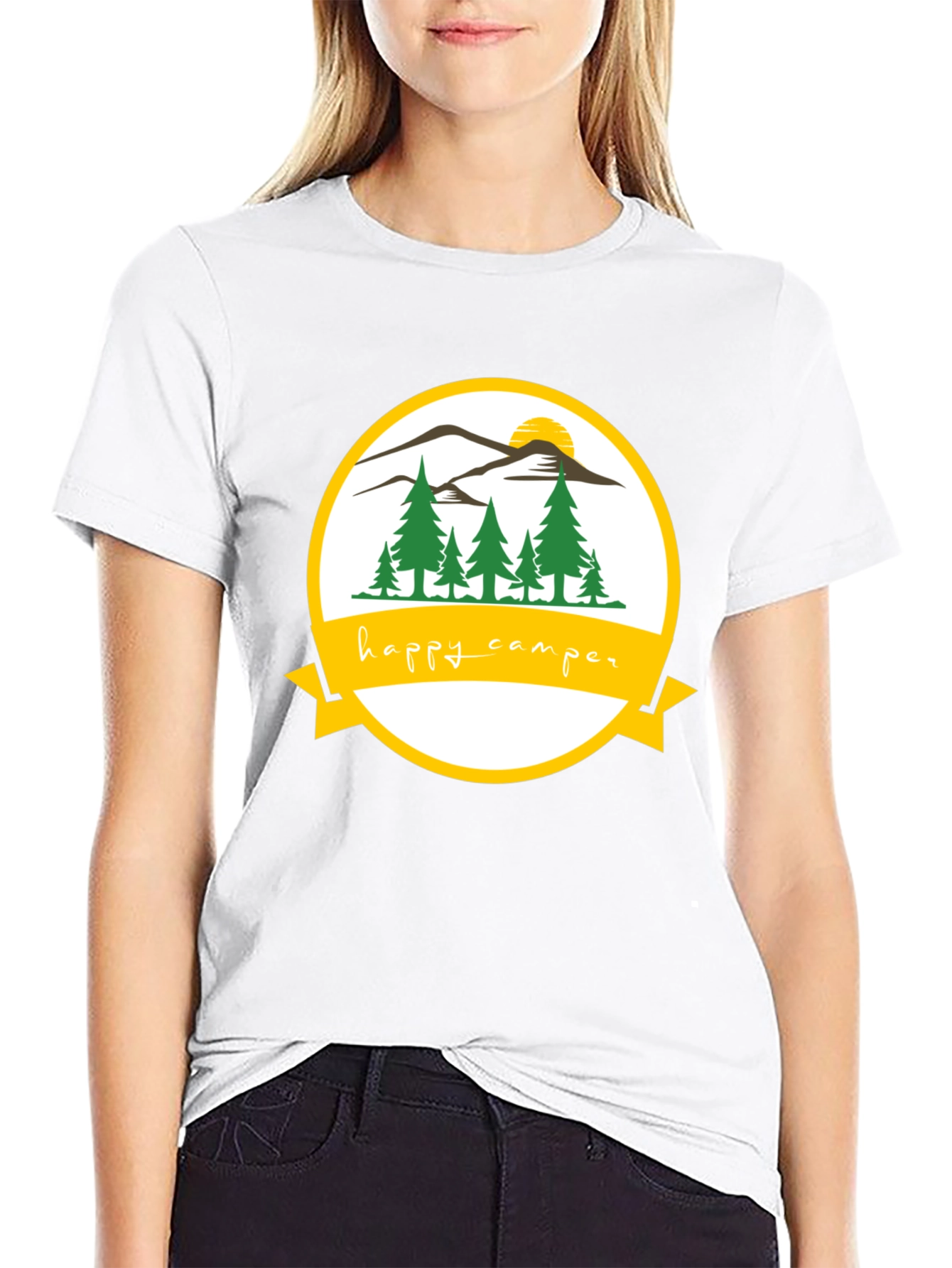 Happy Camper Graphic T-Shirt Outdoor Adventure Tee