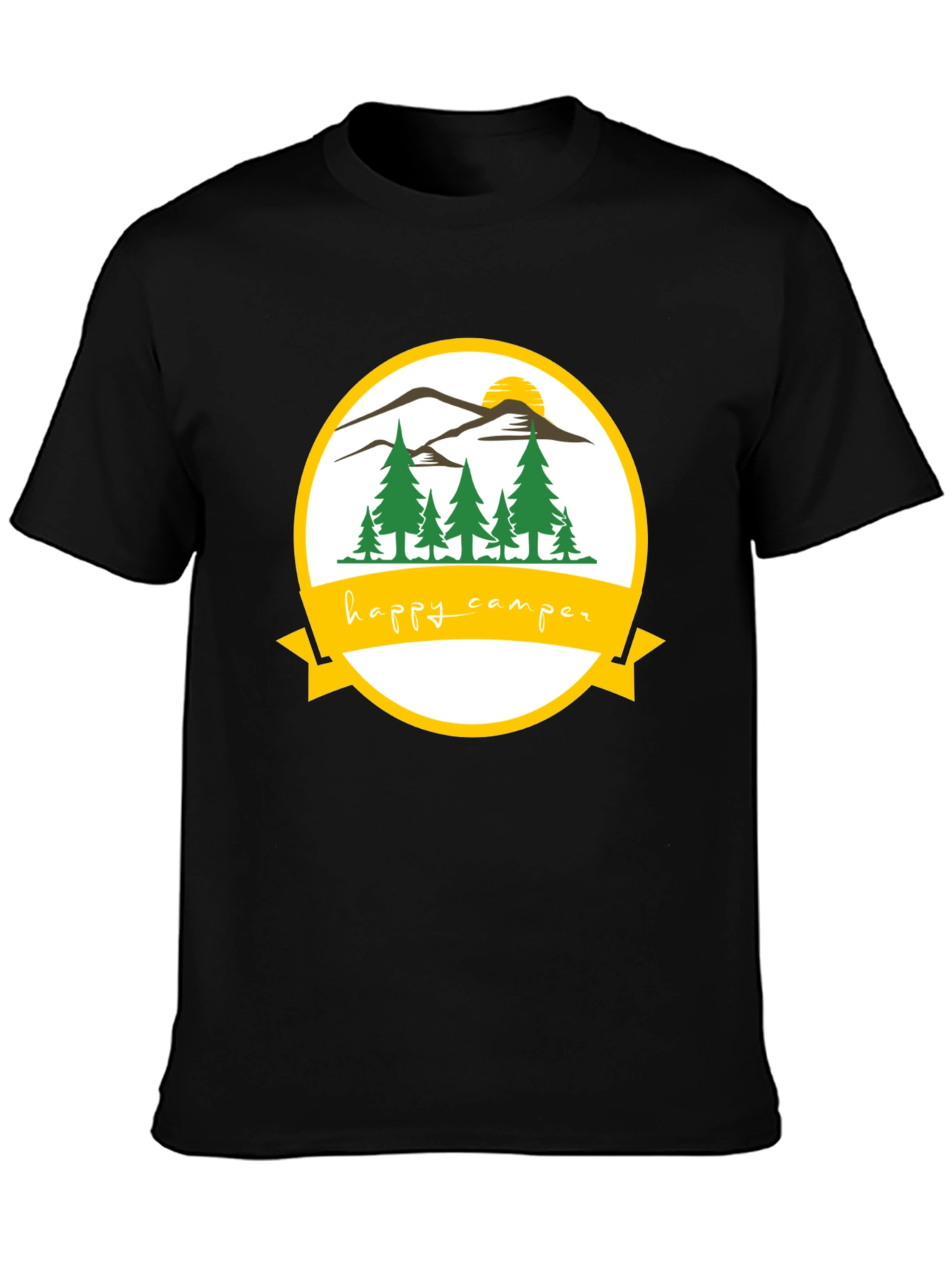 Happy Camper Graphic T-Shirt Outdoor Adventure Tee