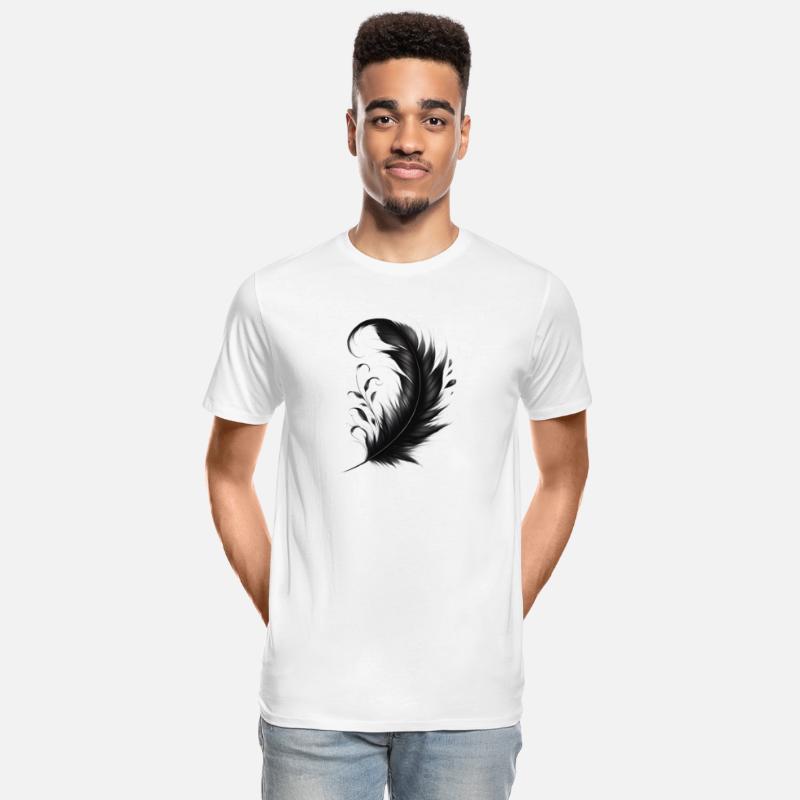 Elegance in Monochrome: A Beautiful Feather Illust