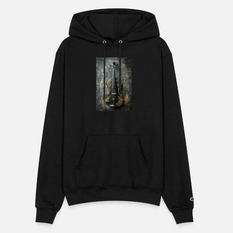 Elegant Black and Gold Violin