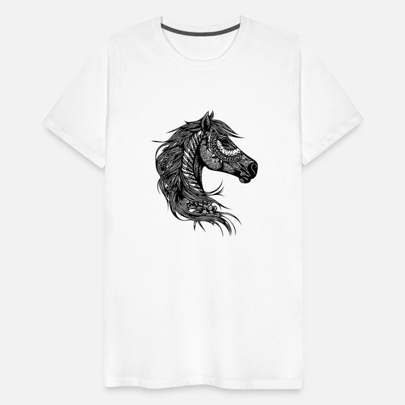 Elegant Horse In Elegant Tattoo Mane Style