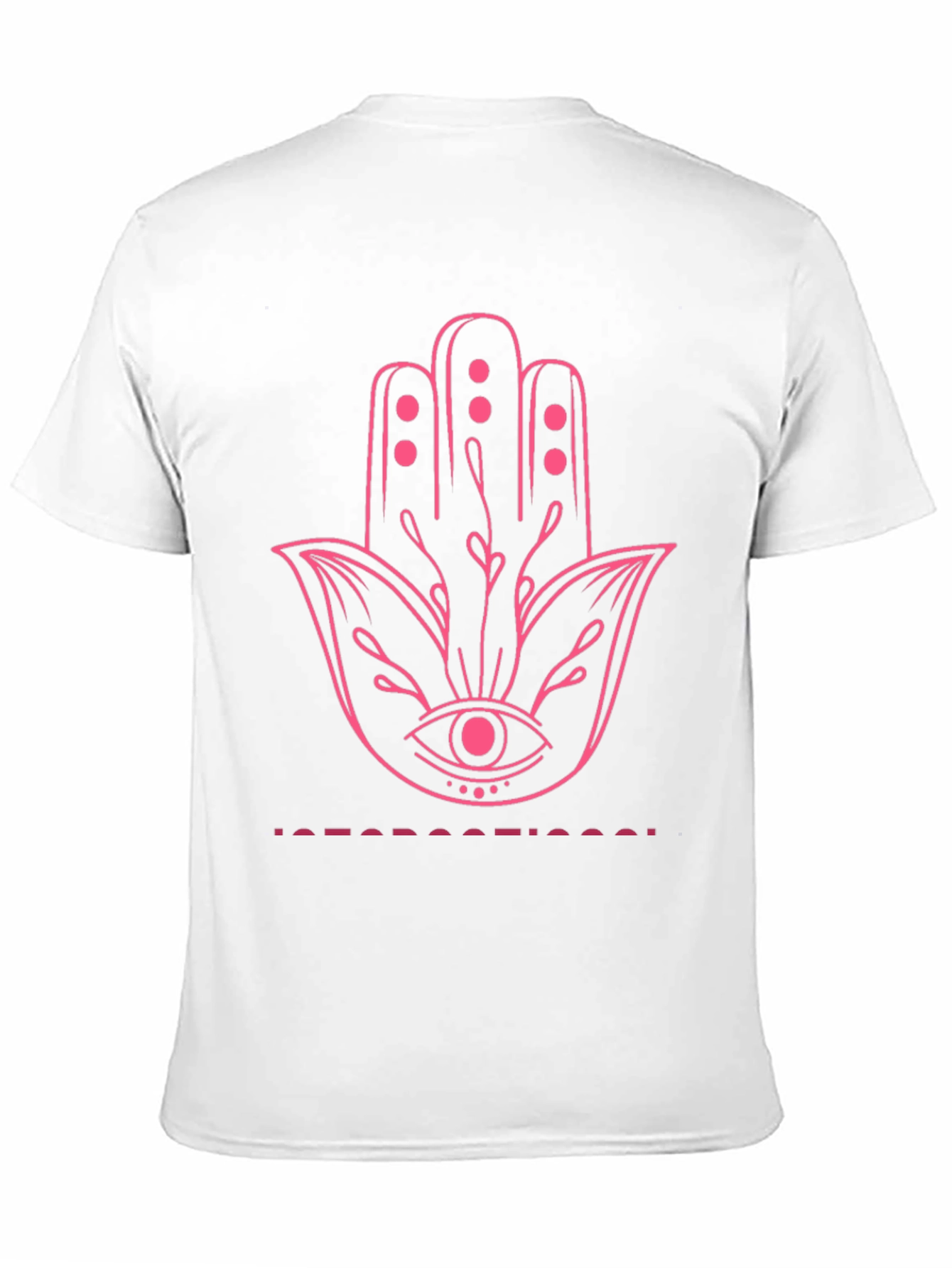 Unique Graphic Print Tee - Hamsa Hand Design