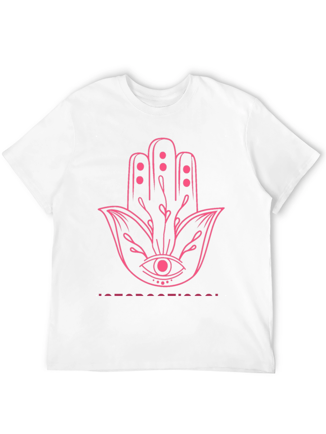 Unique Graphic Print Tee - Hamsa Hand Design
