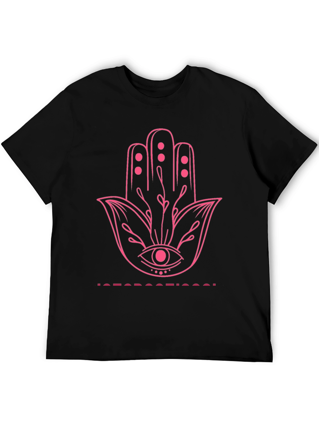 Unique Graphic Print Tee - Hamsa Hand Design