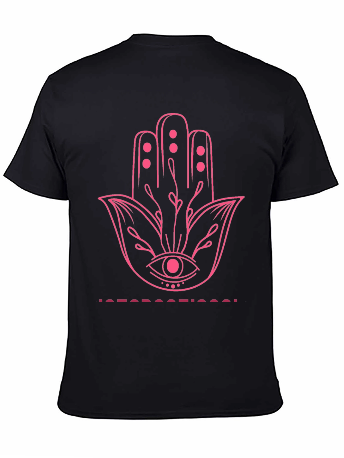 Unique Graphic Print Tee - Hamsa Hand Design