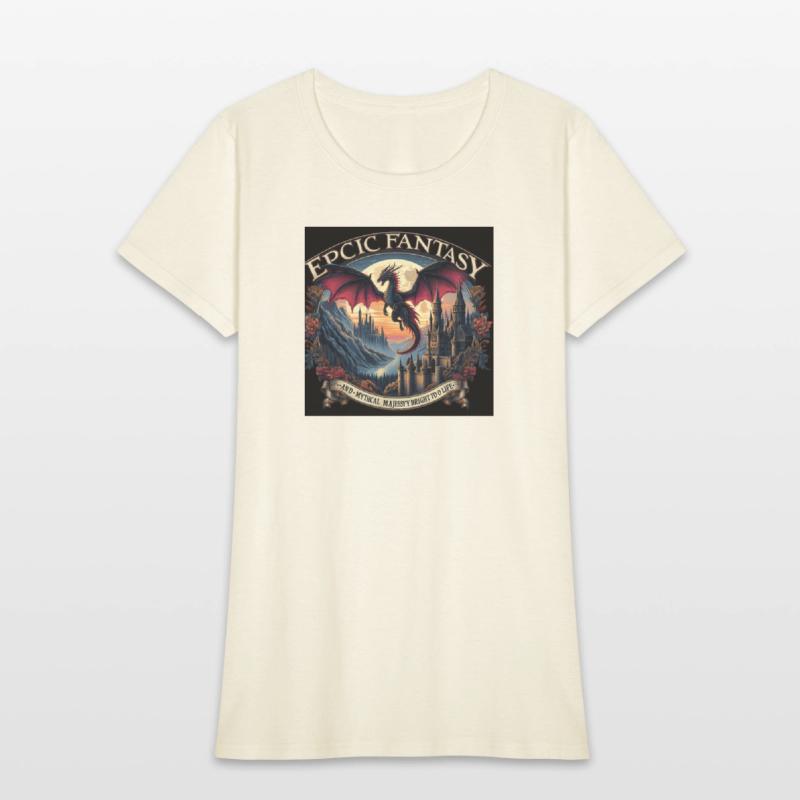 Epic Fantasy Dragon Castle Illustration