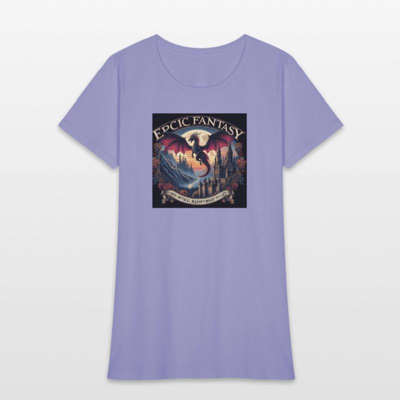 Epic Fantasy Dragon Castle Illustration