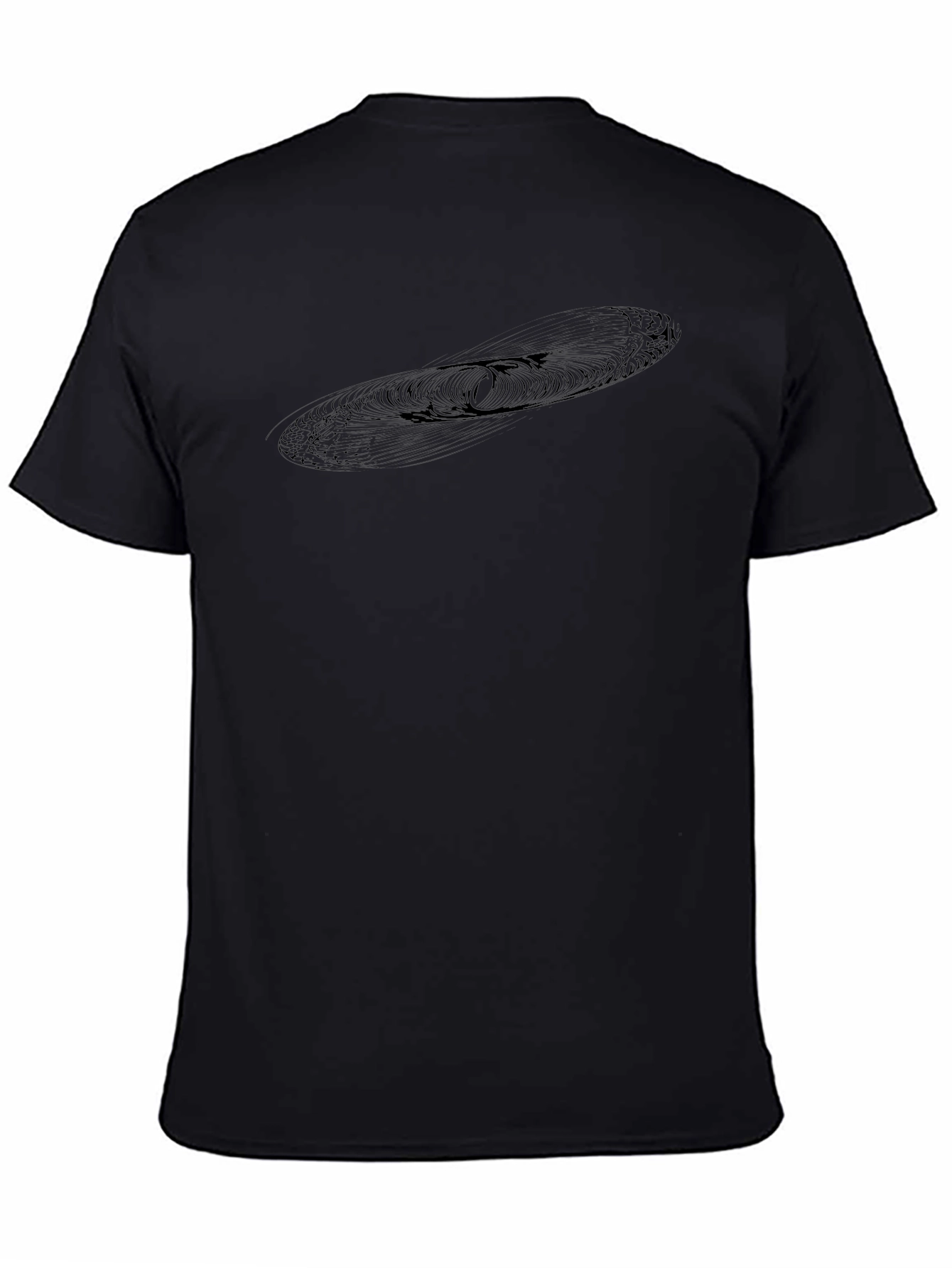 Modern Graphic Tee - Abstract Black Cotton T-Shirt