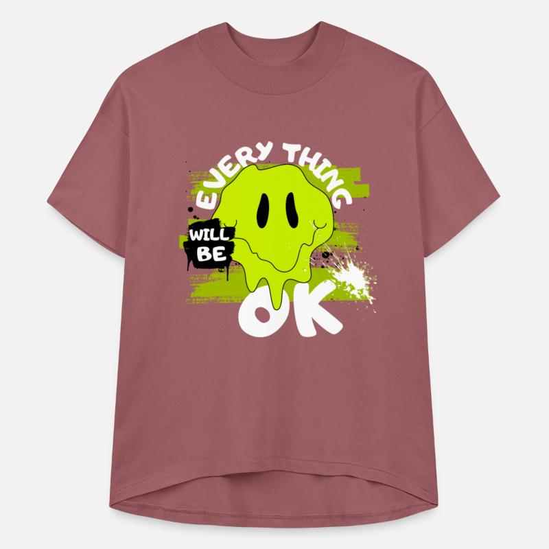 Everything will be Ok slogan typographic print tee