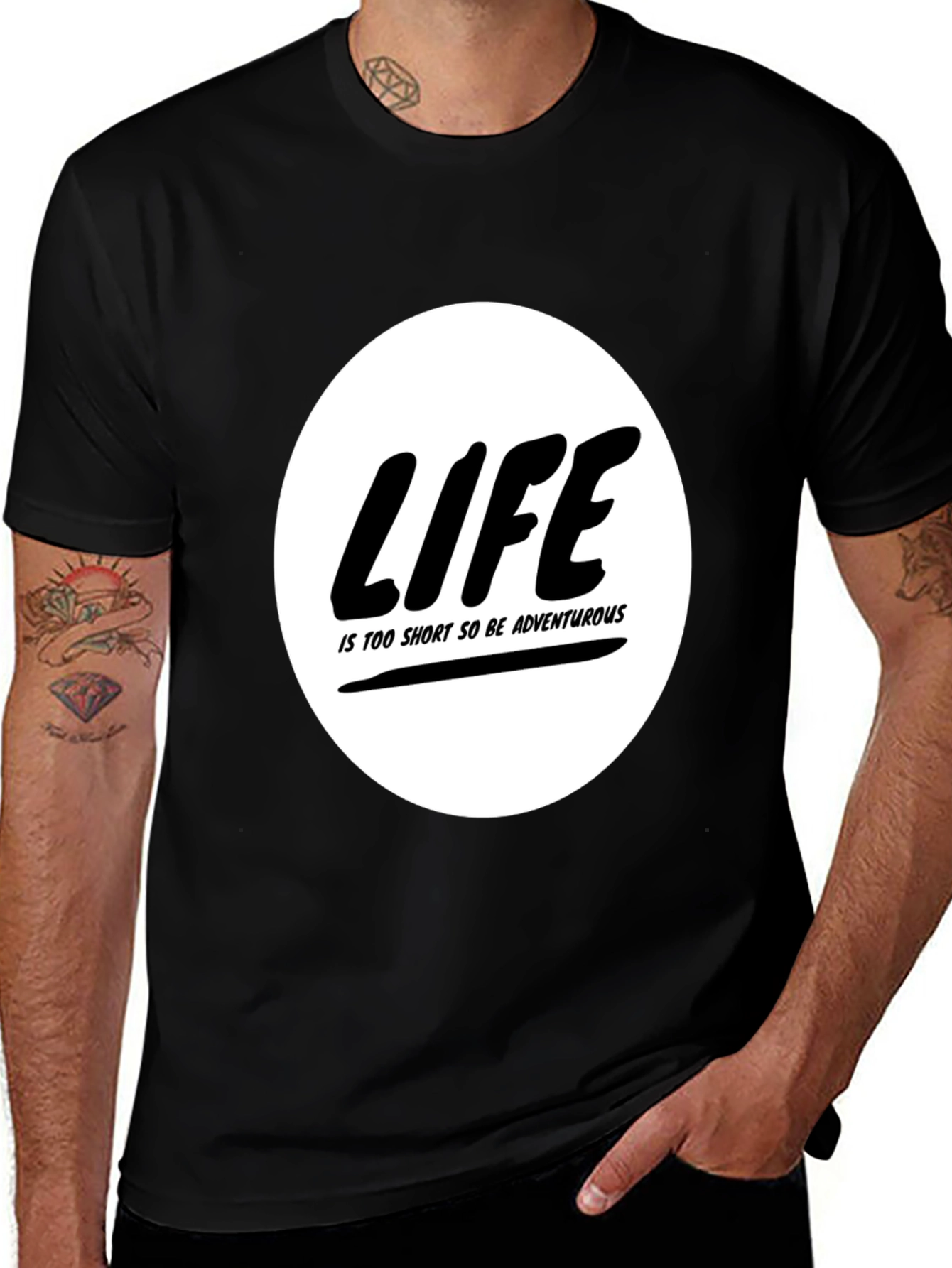 Life is Too Short Black Graphic Tee