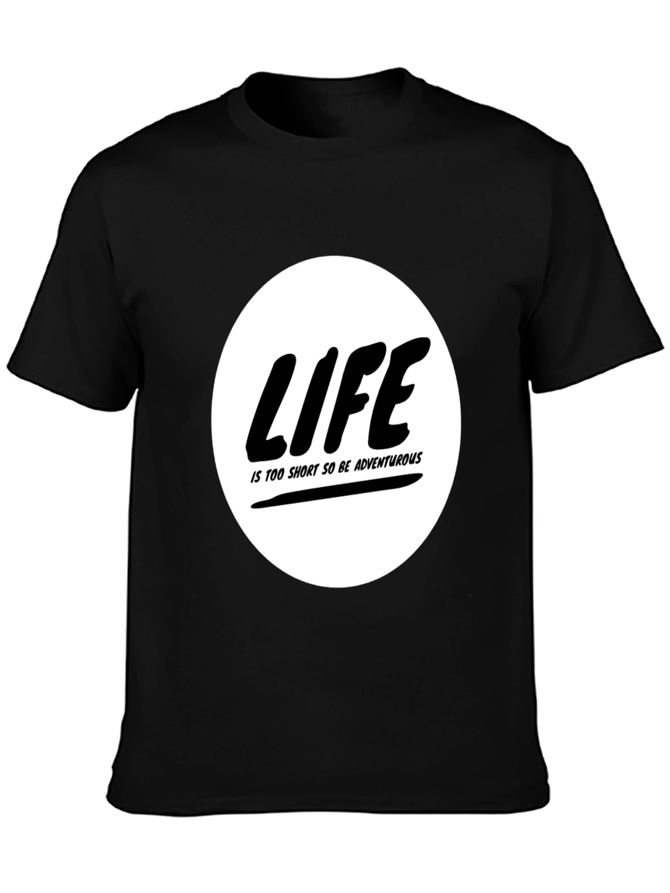 Life is Too Short Black Graphic Tee
