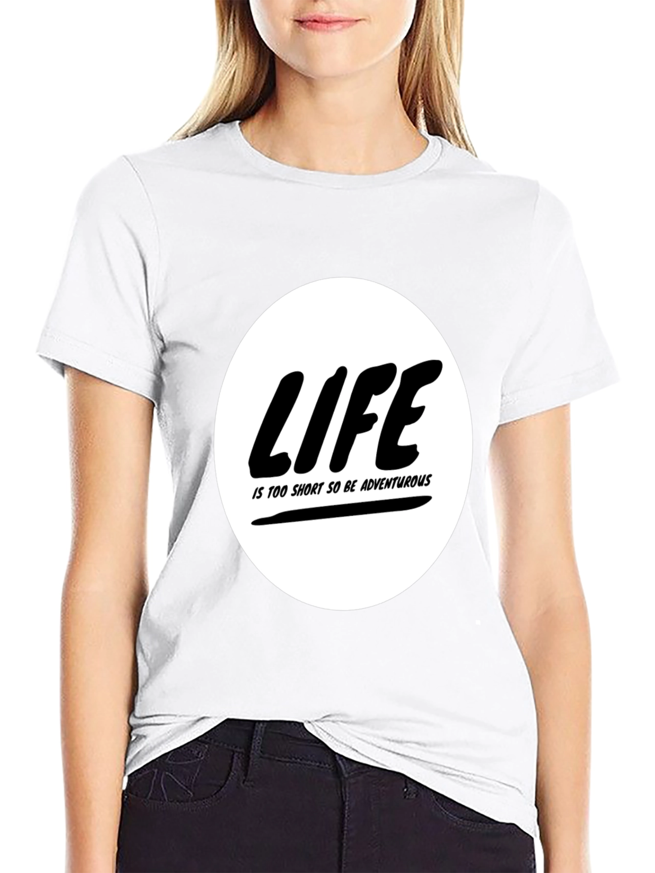 Life is Too Short Black Graphic Tee