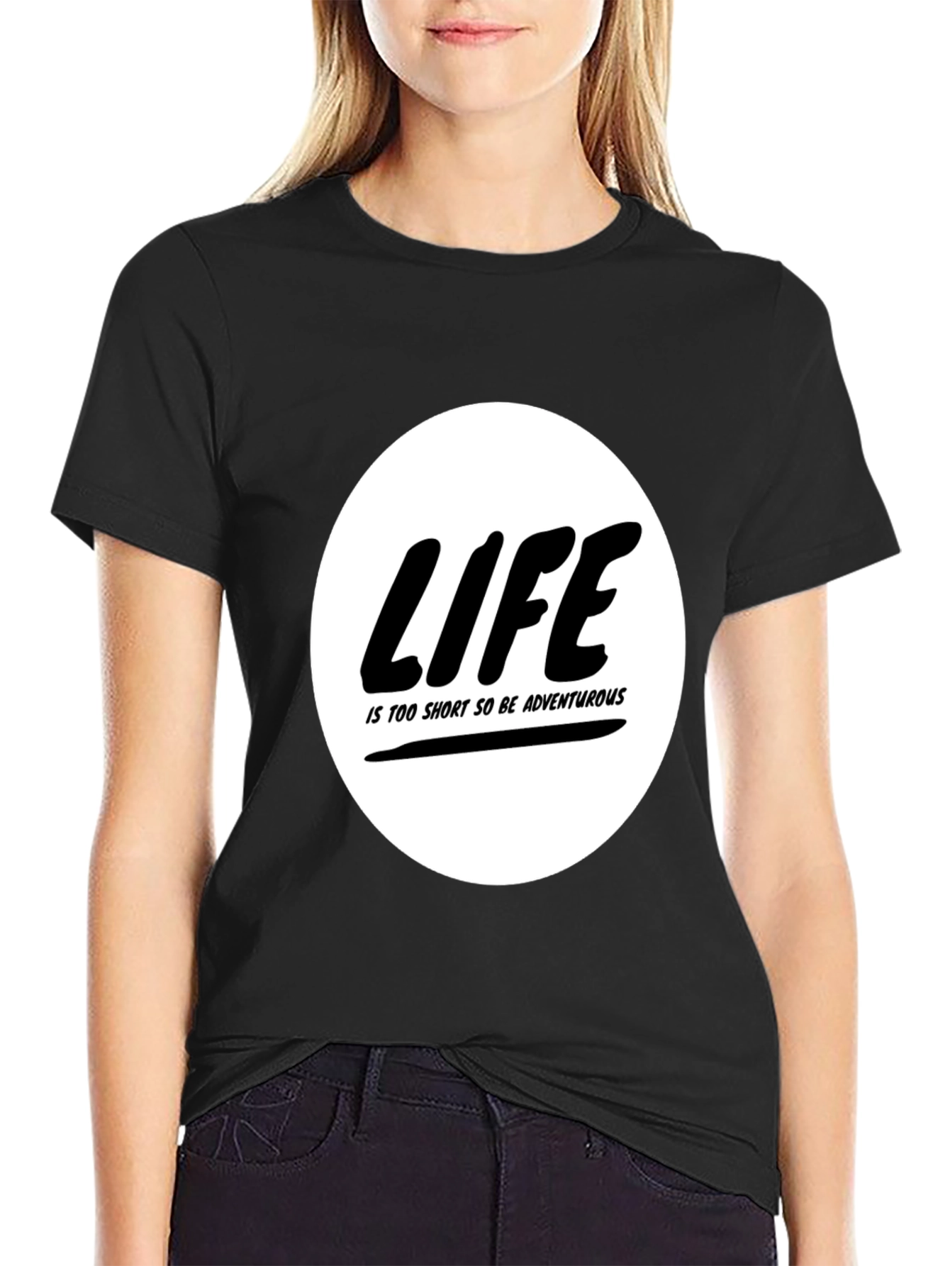 Life is Too Short Black Graphic Tee