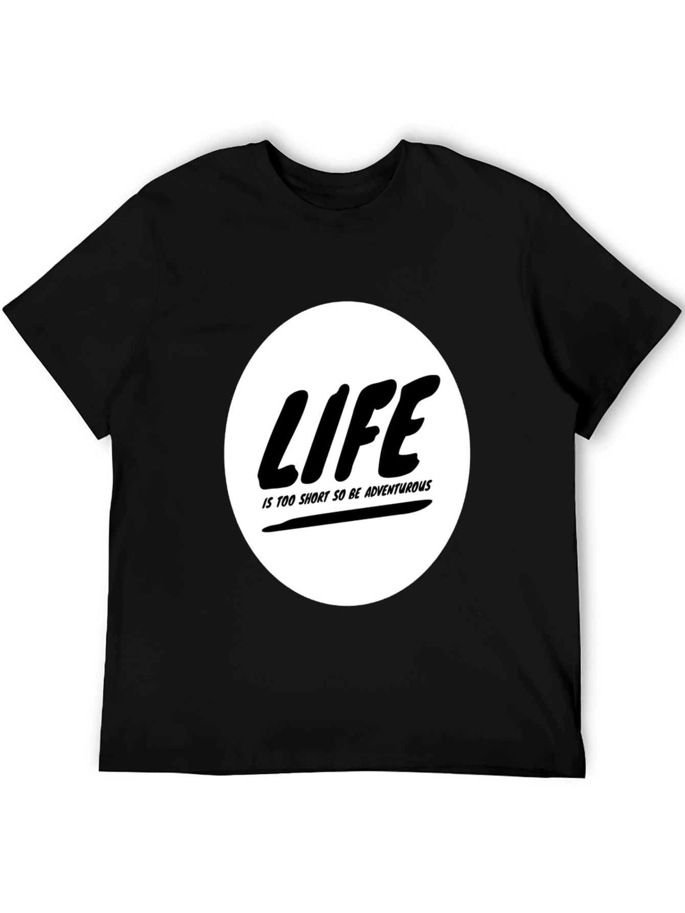 Life is Too Short Black Graphic Tee