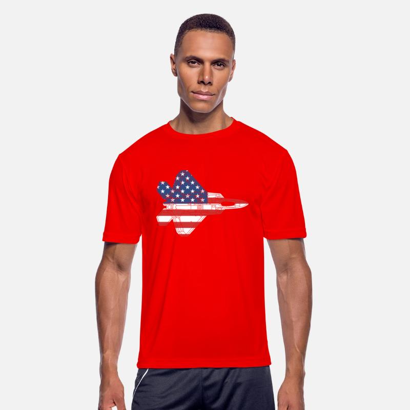 F-22 Raptor Fighter Jet Airplane American Flag F22