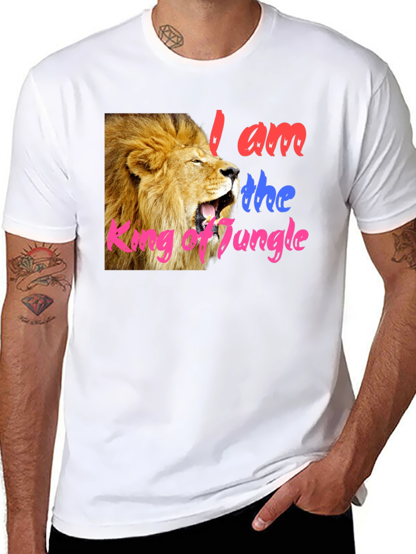 Lion King of Jungle Graphic Tee
