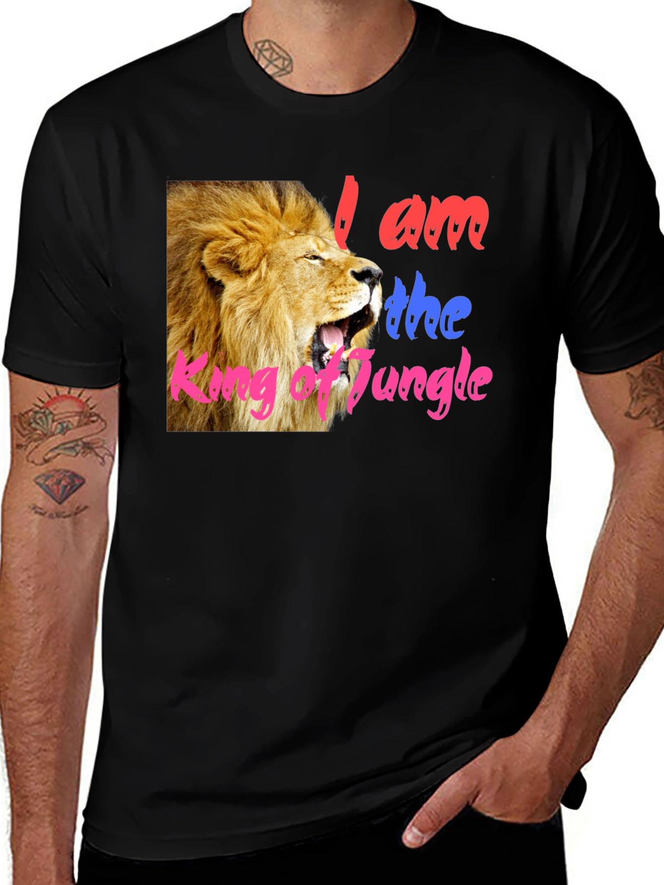 Lion King of Jungle Graphic Tee