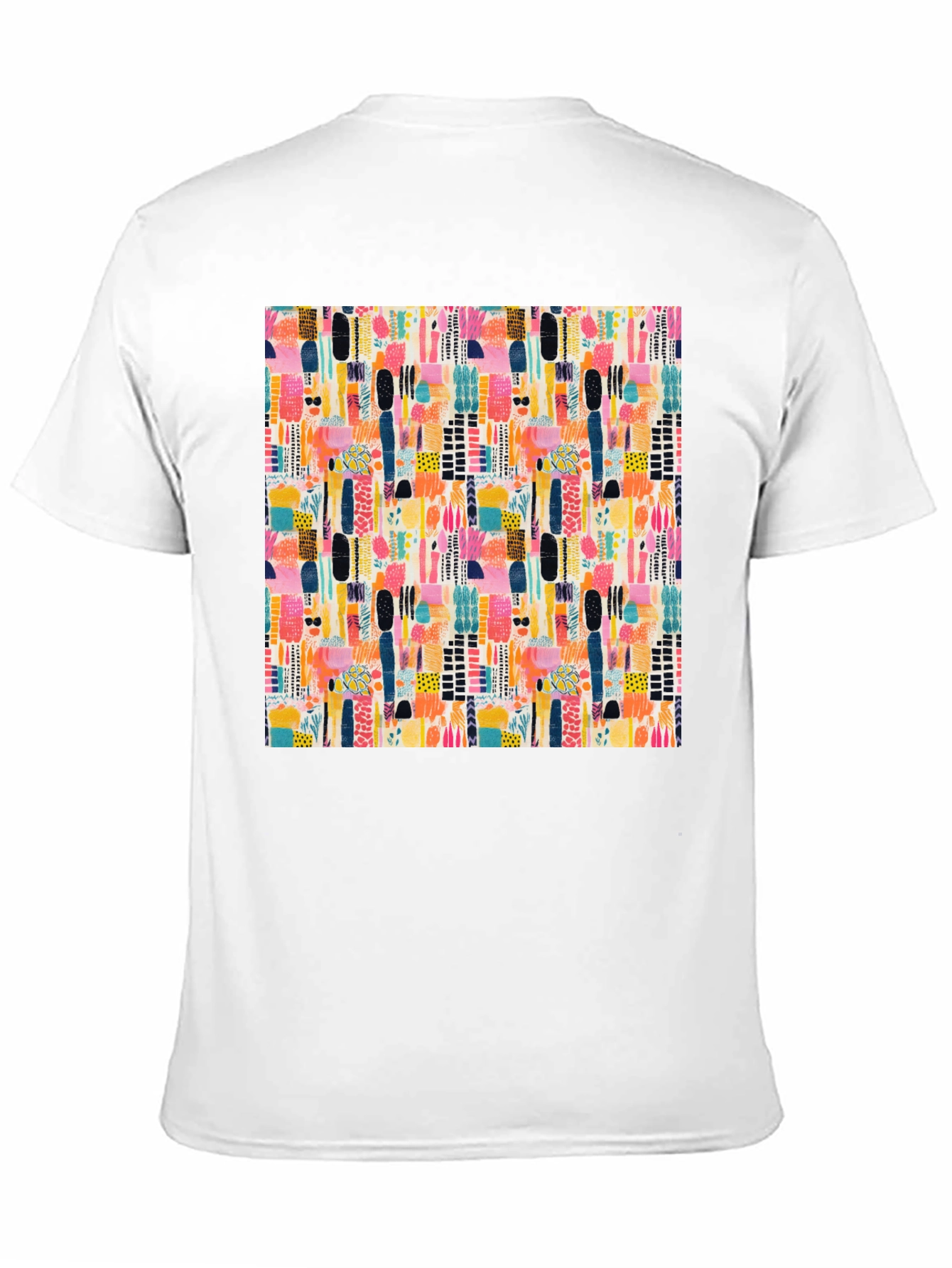 Abstract Pattern Black Tee