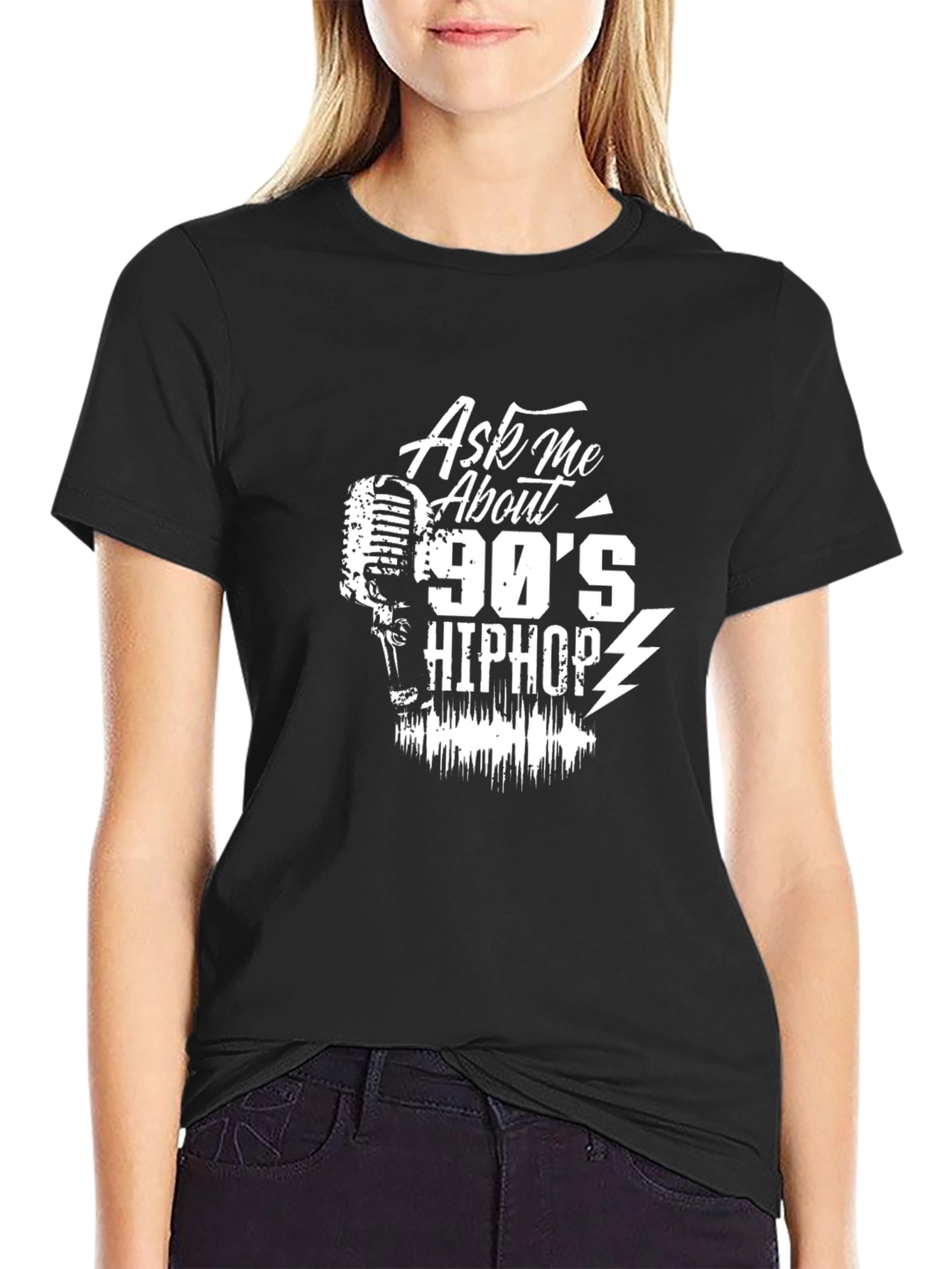 Ask Me About 90s Hip Hop Black T-Shirt