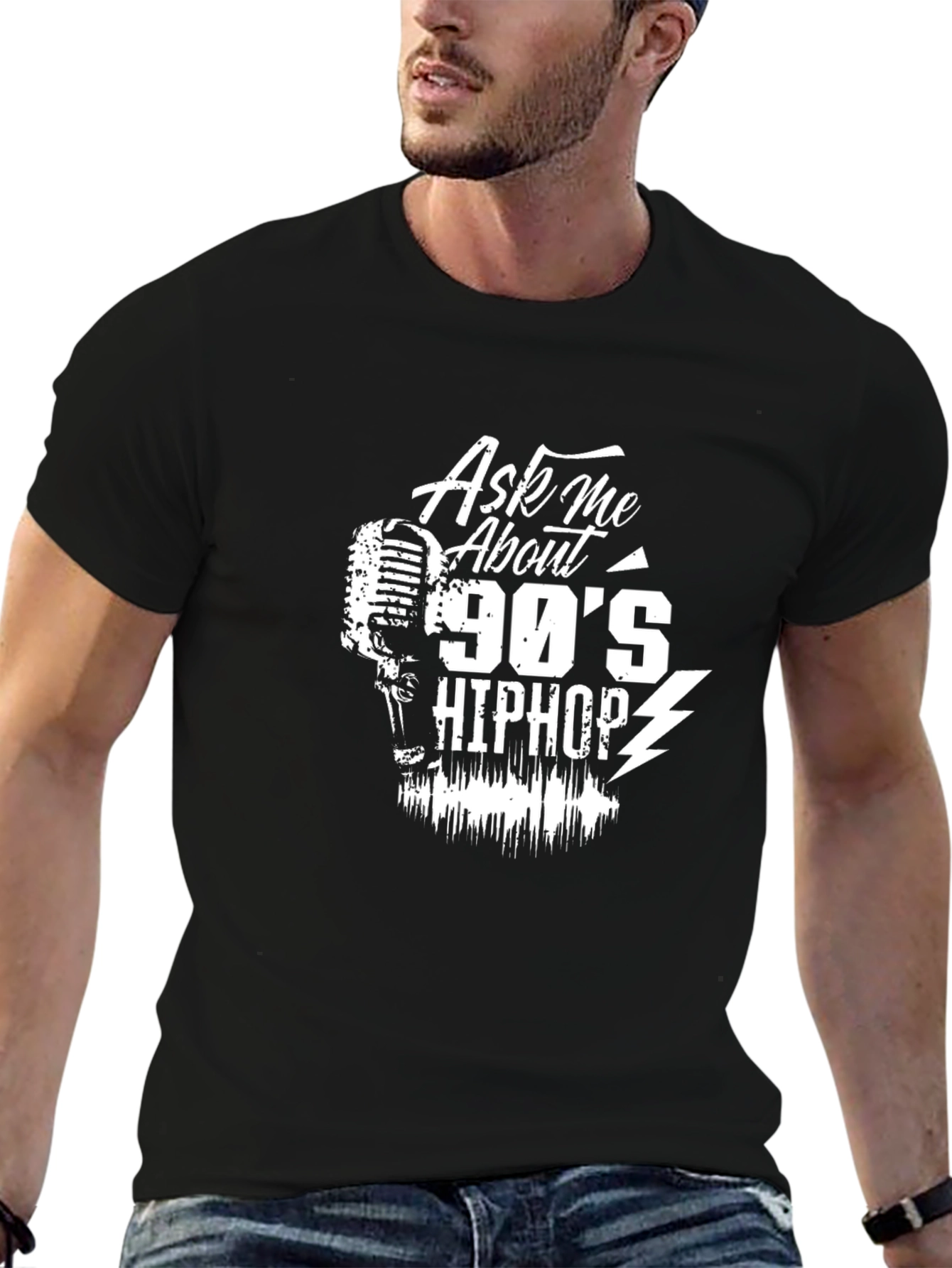 Ask Me About 90s Hip Hop Black T-Shirt