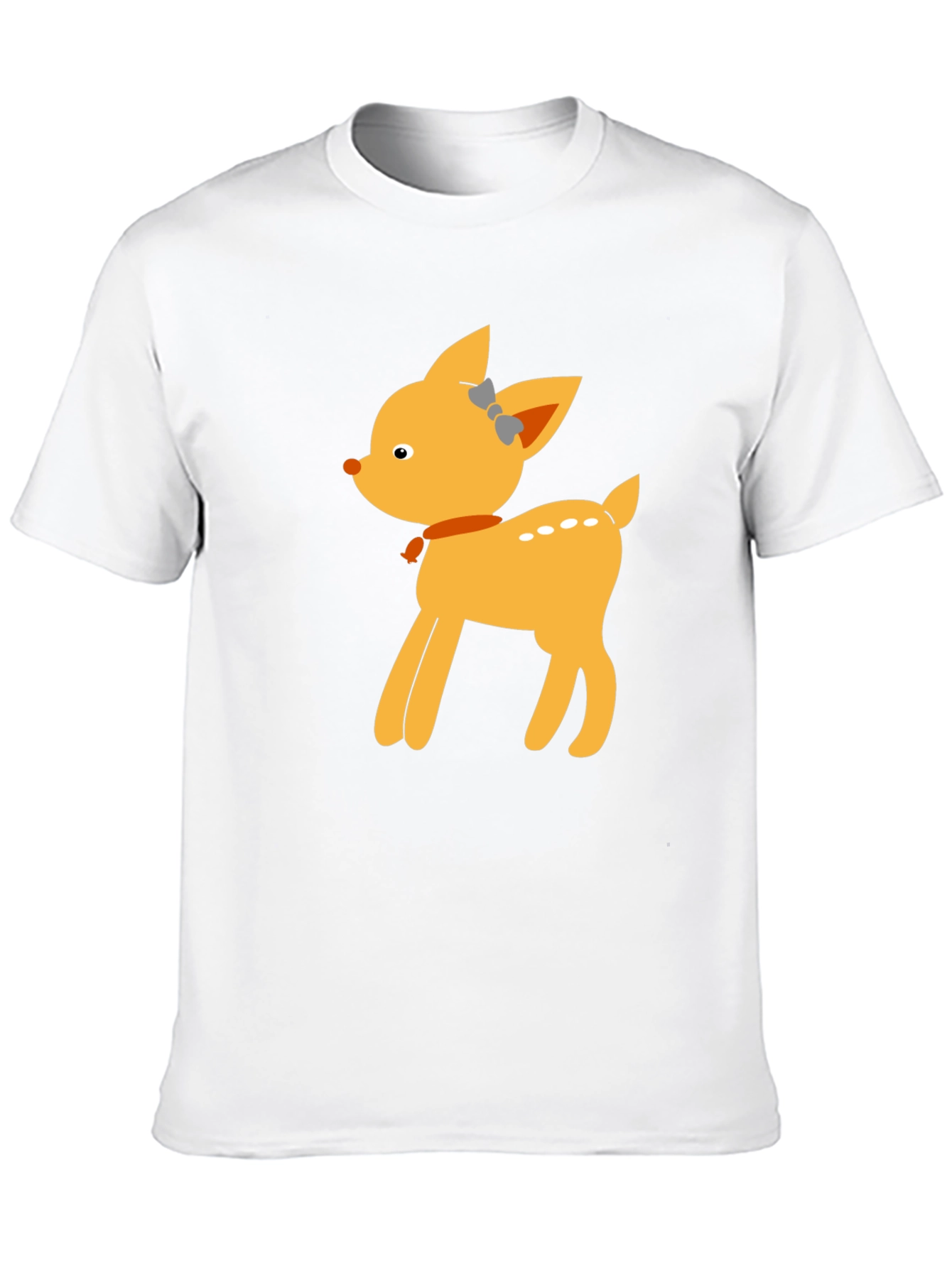 Cute Deer Graphic Tee - Black Unisex T-Shirt