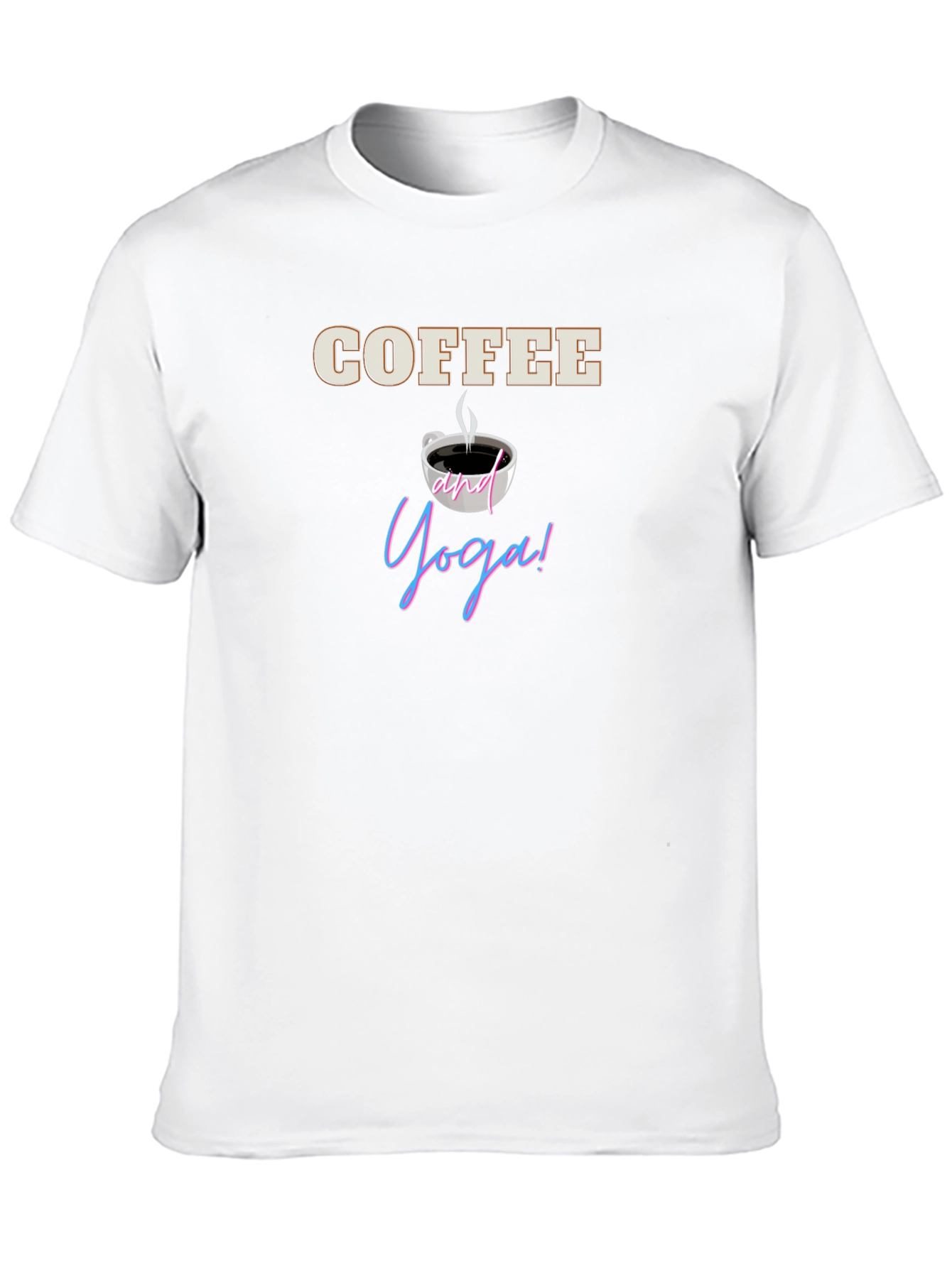 Coffee and Yoga T-Shirt - Relax and Rejuvenate!