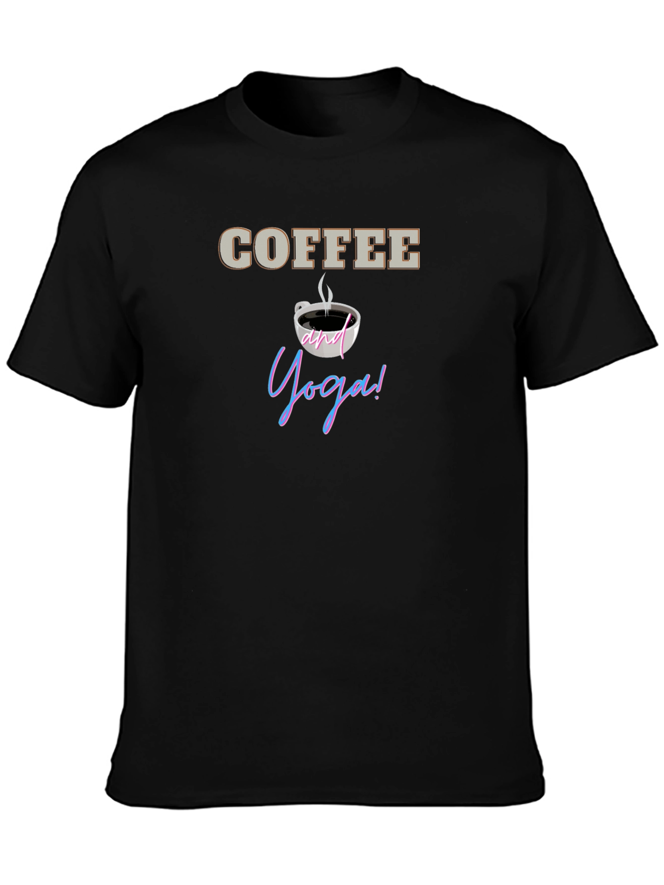 Coffee and Yoga T-Shirt - Relax and Rejuvenate!