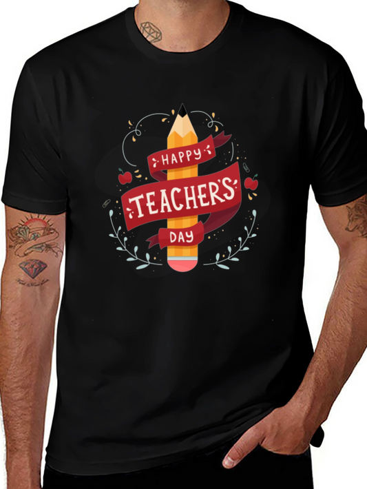 Happy Teachers Day Black T-Shirt