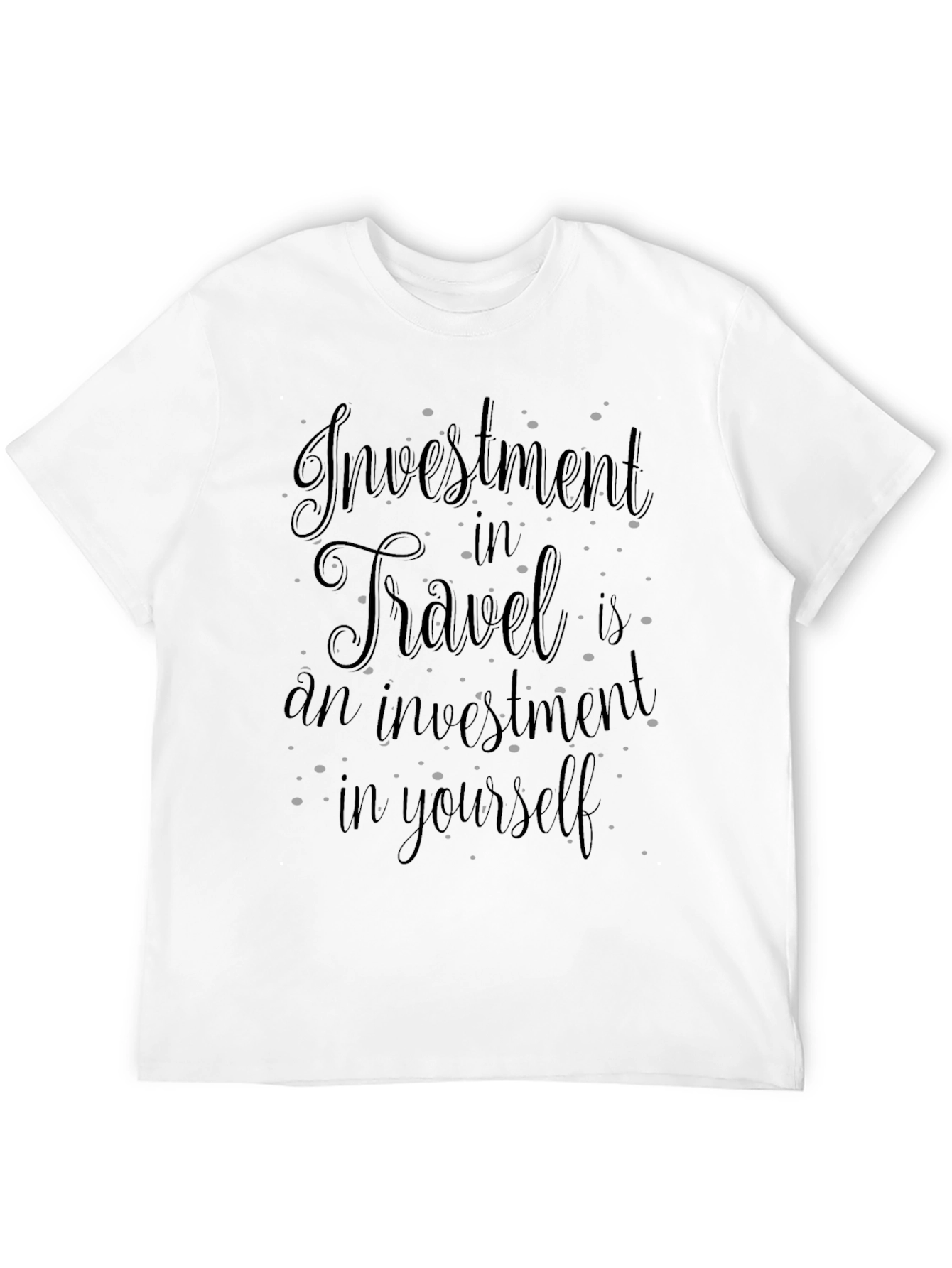 Travel Investment T-Shirt - Stylish Black Tee