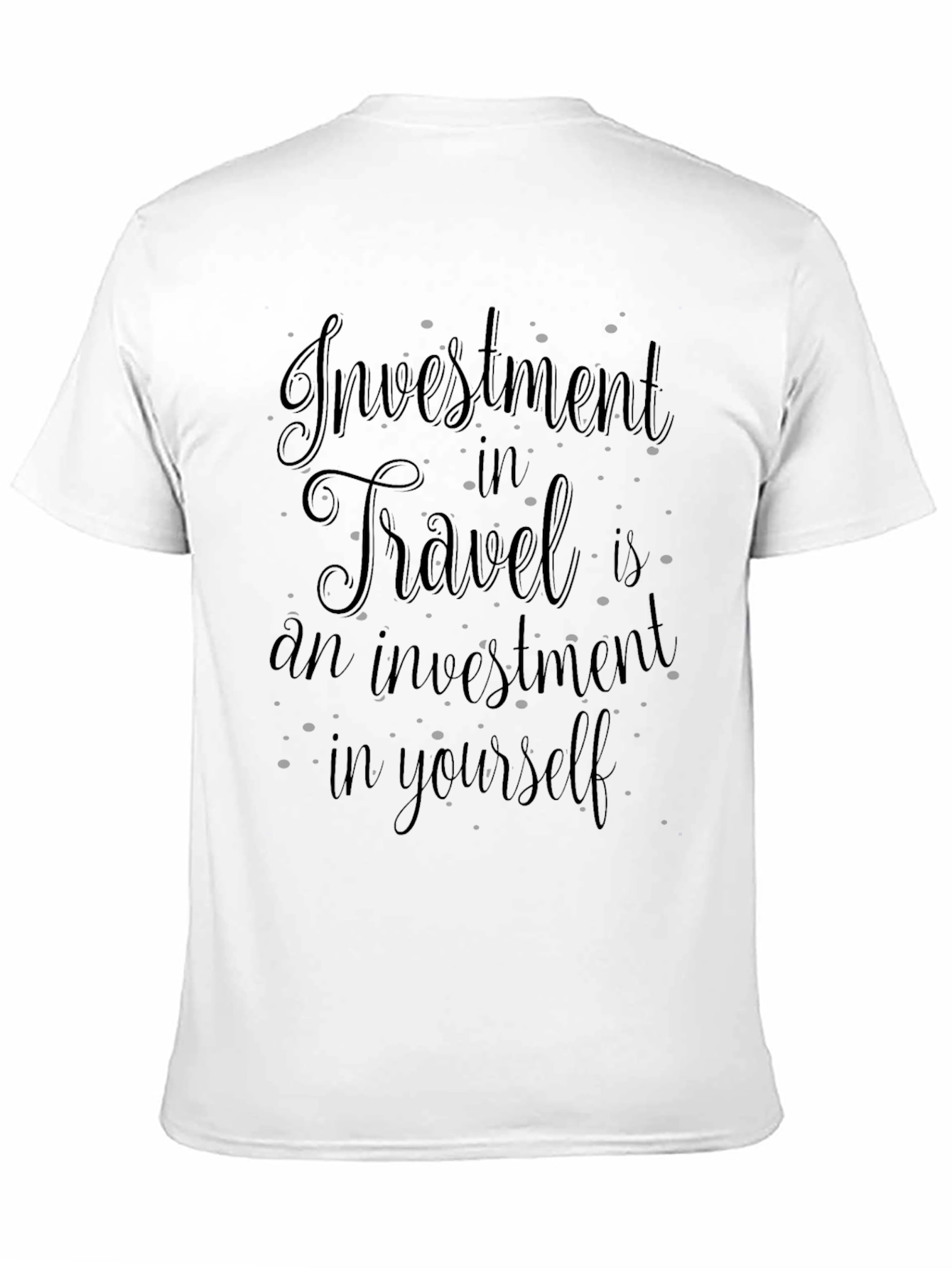 Travel Investment T-Shirt - Stylish Black Tee