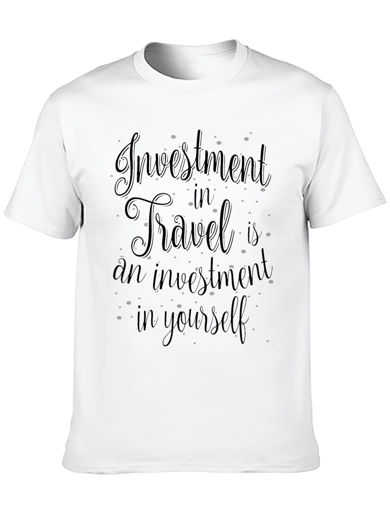 Travel Investment T-Shirt - Stylish Black Tee