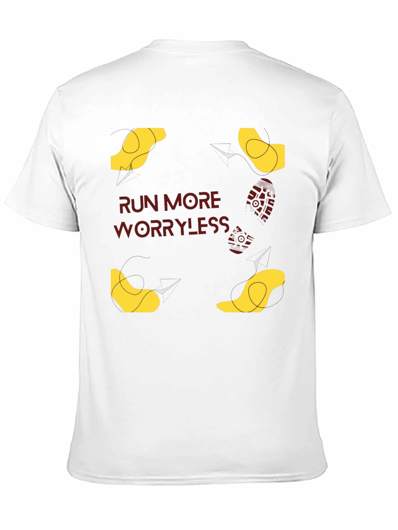 Run More Worry Less Graphic Tee