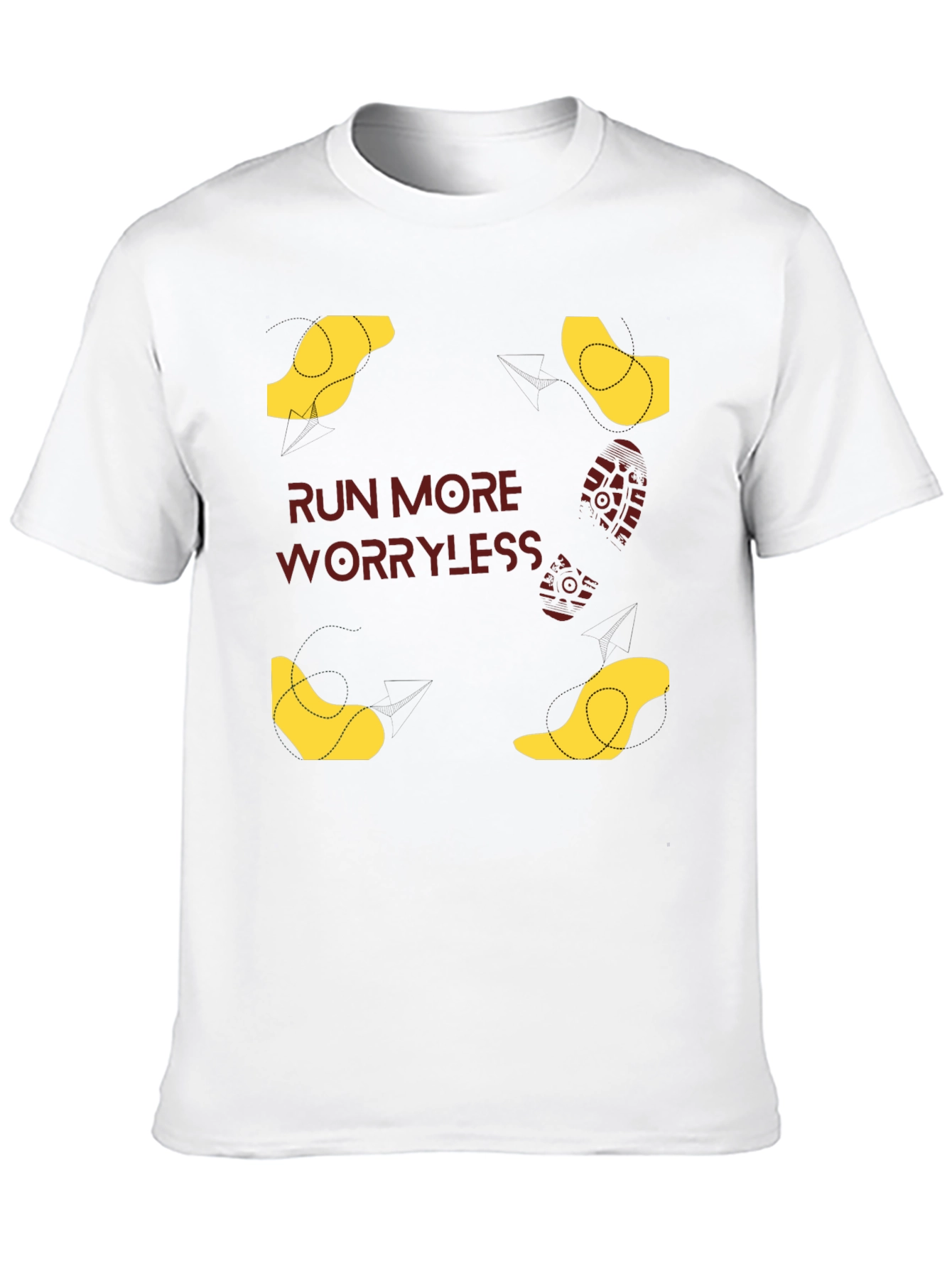 Run More Worry Less Graphic Tee