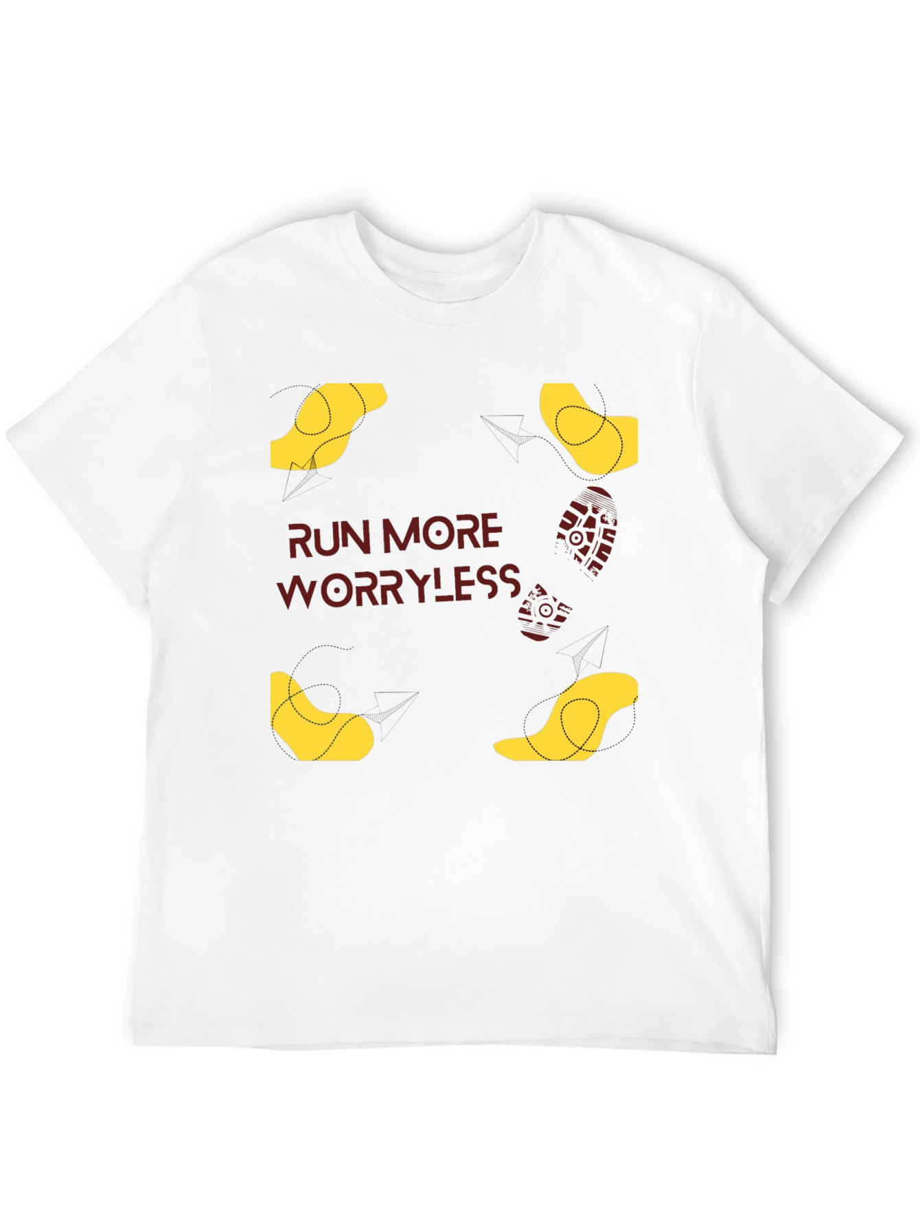 Run More Worry Less Graphic Tee