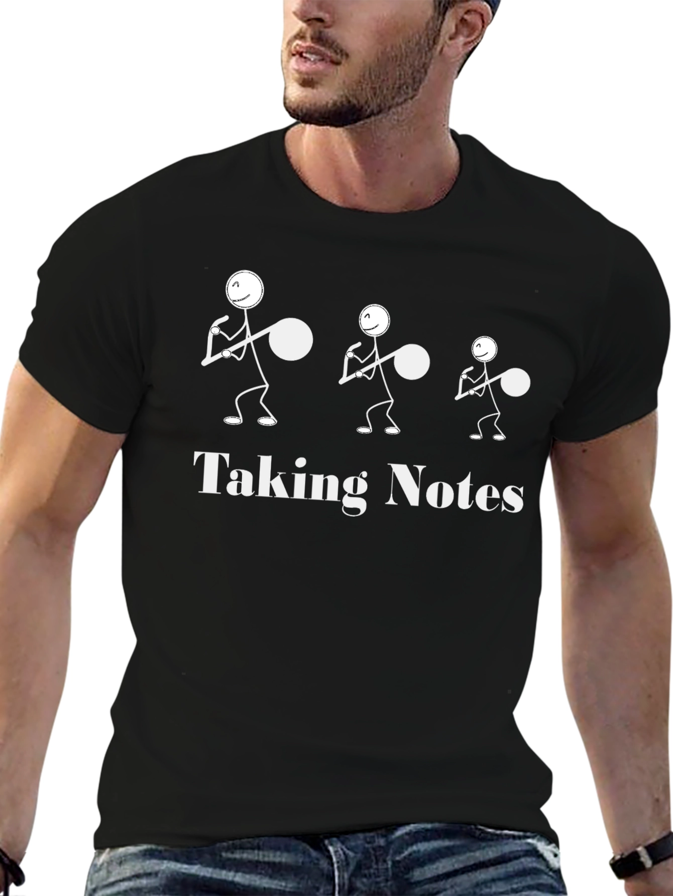 Taking Notes Stick Figure T-Shirt