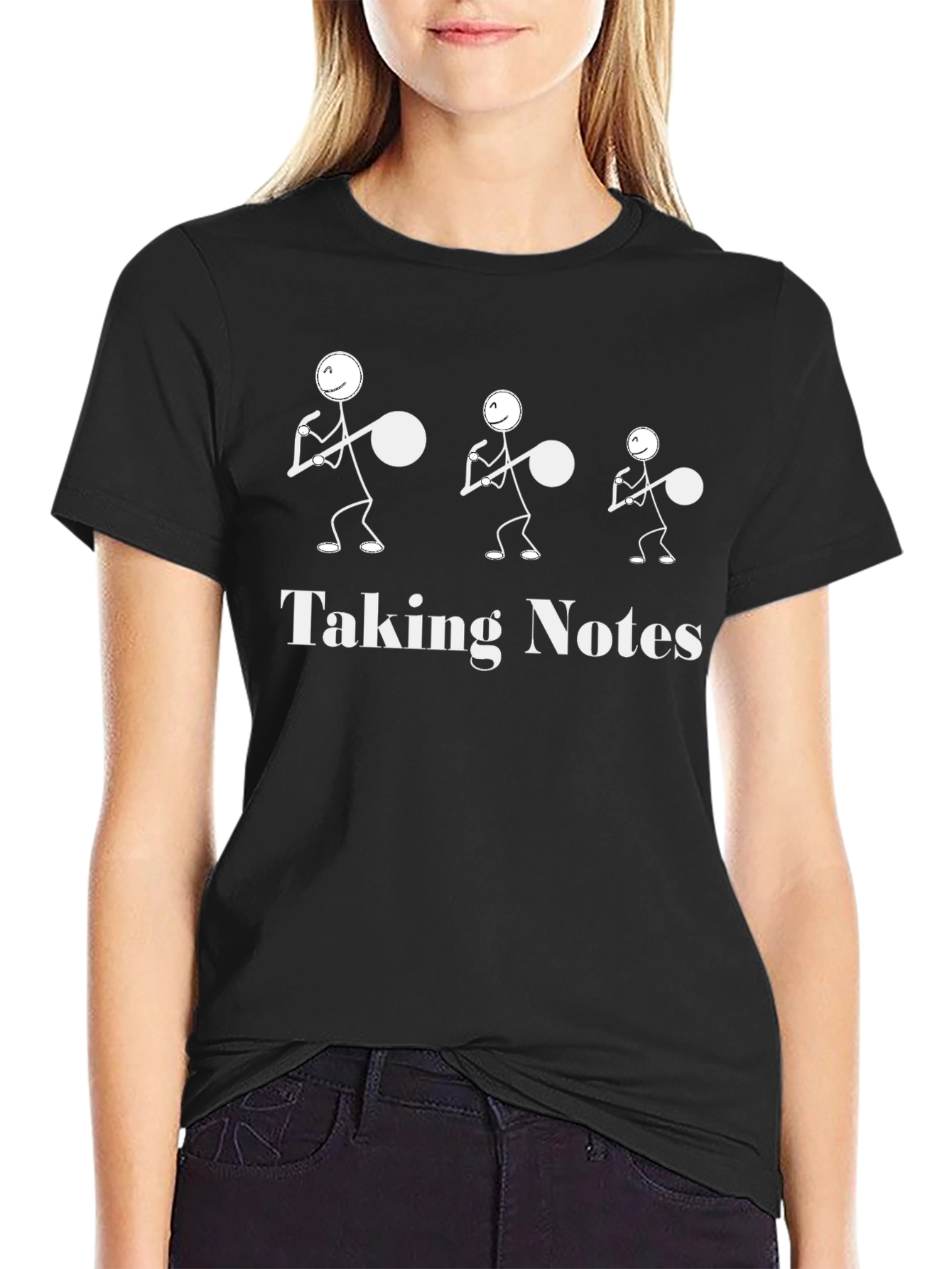 Taking Notes Stick Figure T-Shirt