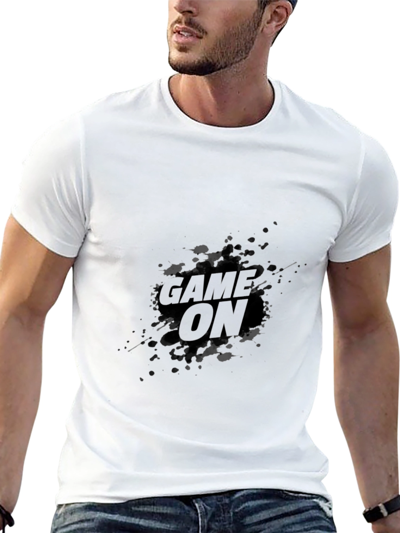 Game On Black Graphic T-Shirt - Casual Style