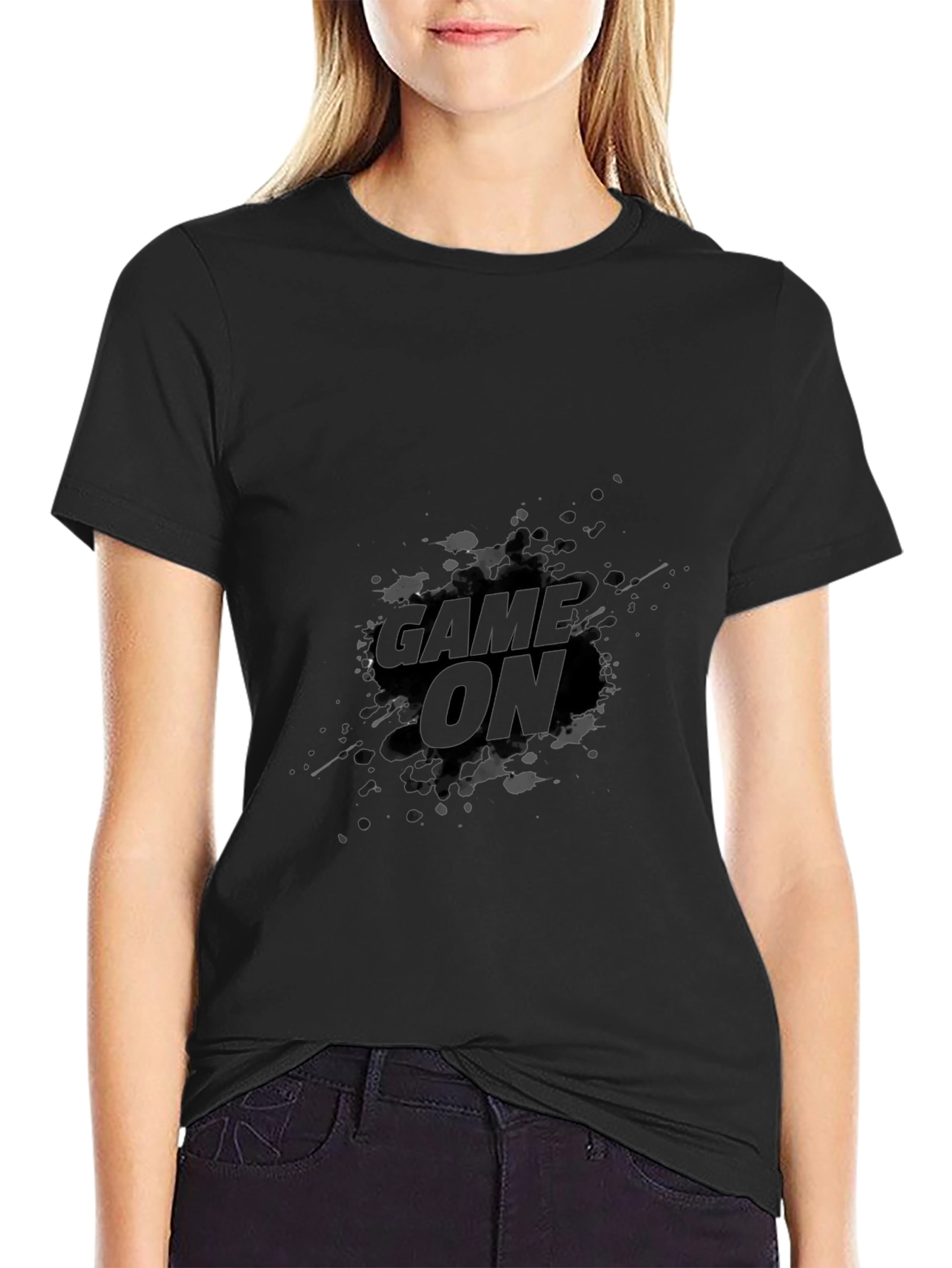 Game On Black Graphic T-Shirt - Casual Style