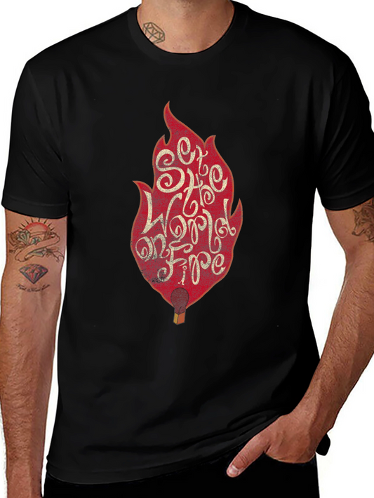 Set the World on Fire Graphic Tee - Black