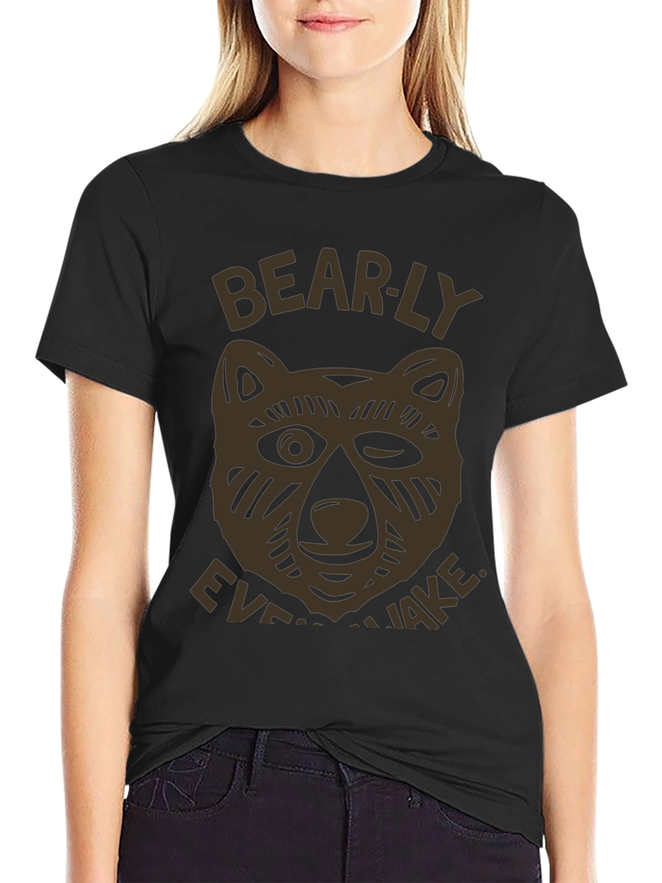 Bearly Awake Graphic T-Shirt - Mens Black Tee