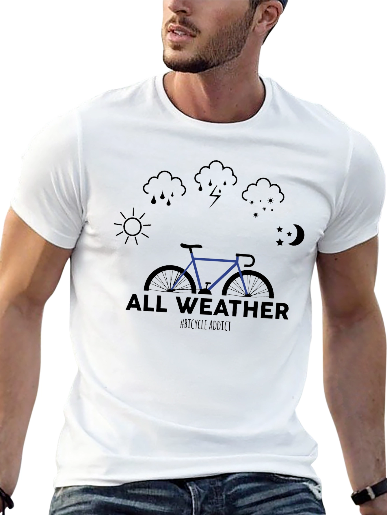 All Weather Bicycle Addict Graphic Tee