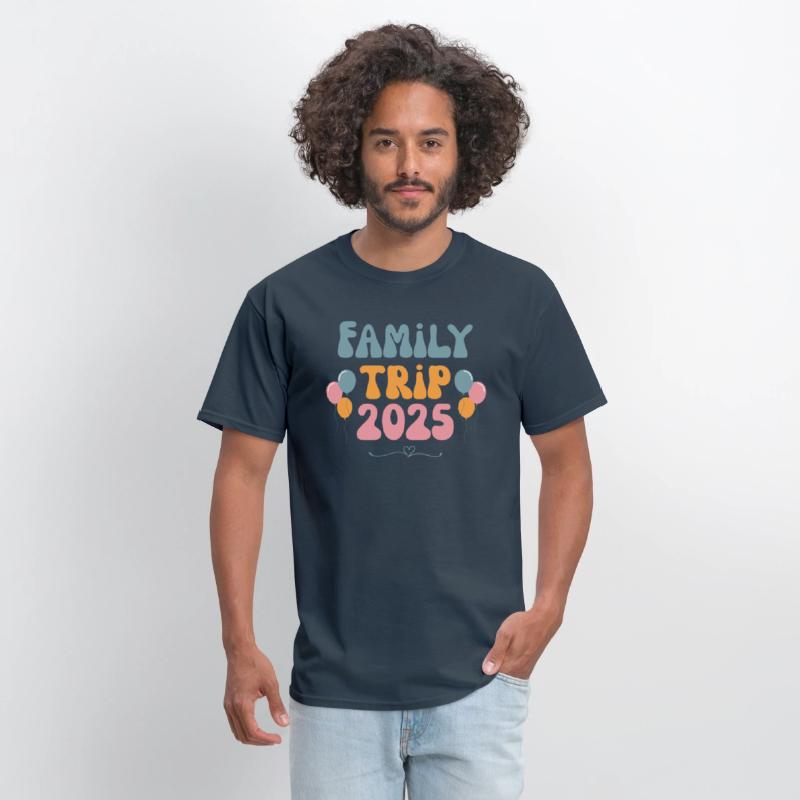 Family Trip Tshirt Retro 2025 Family Vacation Gift