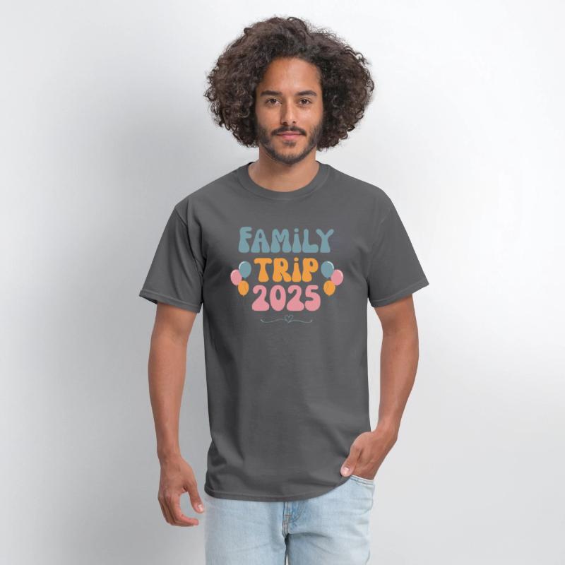 Family Trip Tshirt Retro 2025 Family Vacation Gift