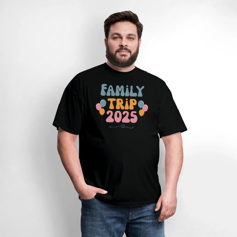 Family Trip Tshirt Retro 2025 Family Vacation Gift