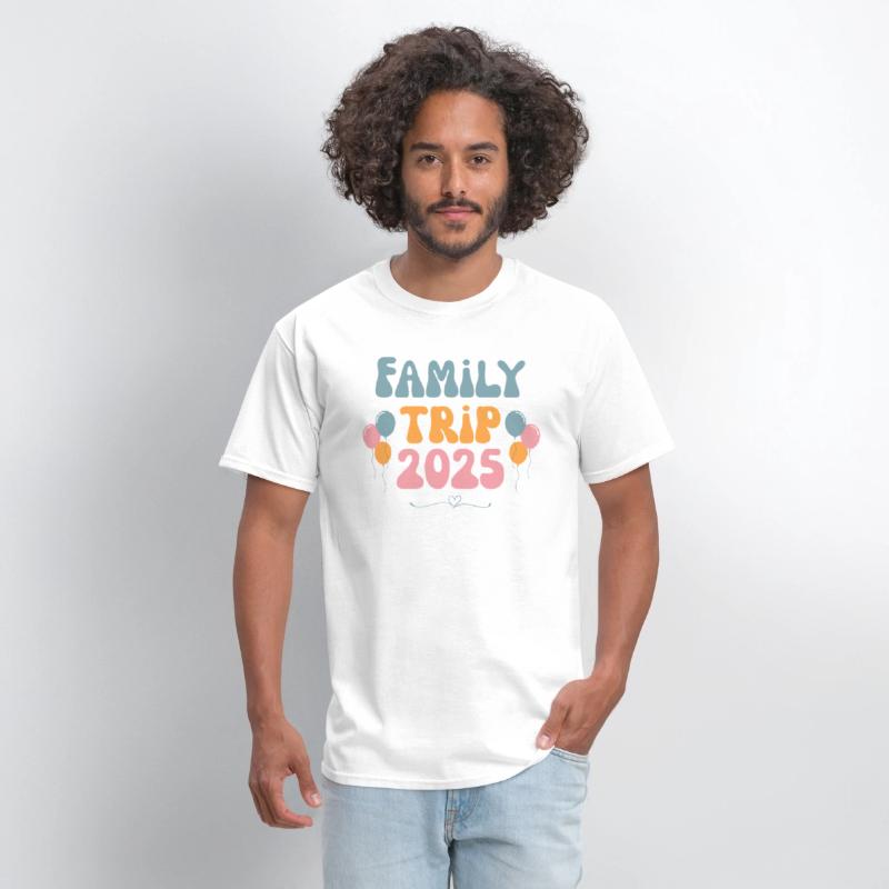 Family Trip Tshirt Retro 2025 Family Vacation Gift