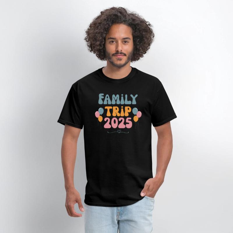 Family Trip Tshirt Retro 2025 Family Vacation Gift