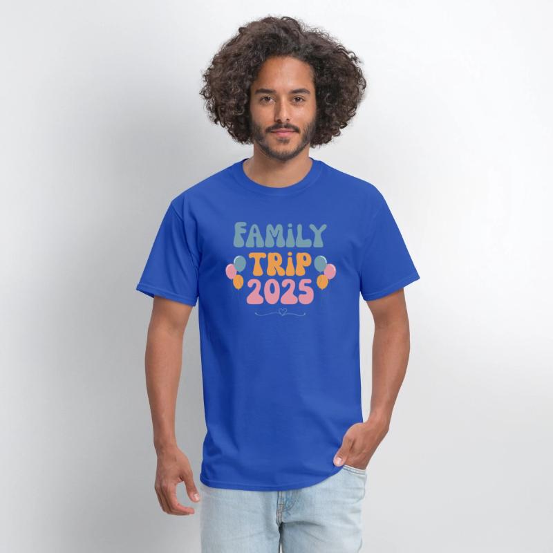 Family Trip Tshirt Retro 2025 Family Vacation Gift