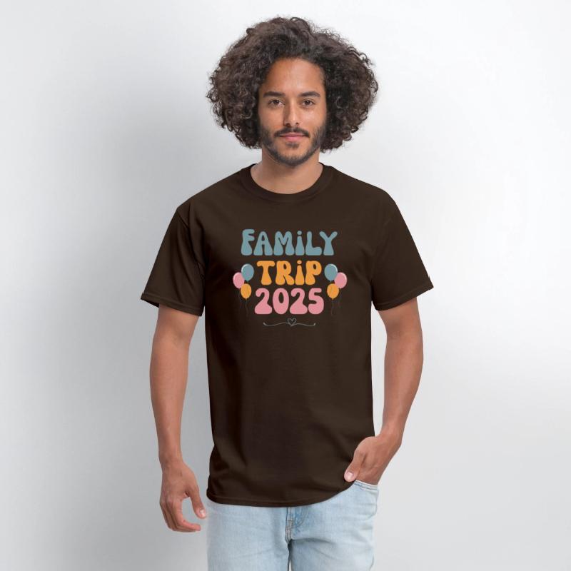 Family Trip Tshirt Retro 2025 Family Vacation Gift