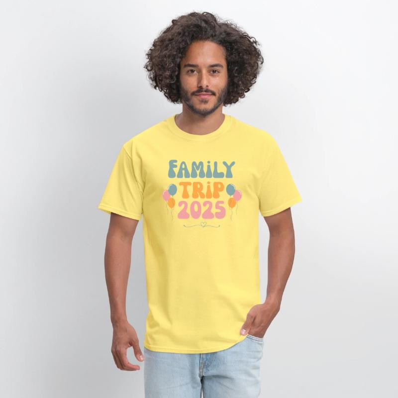 Family Trip Tshirt Retro 2025 Family Vacation Gift