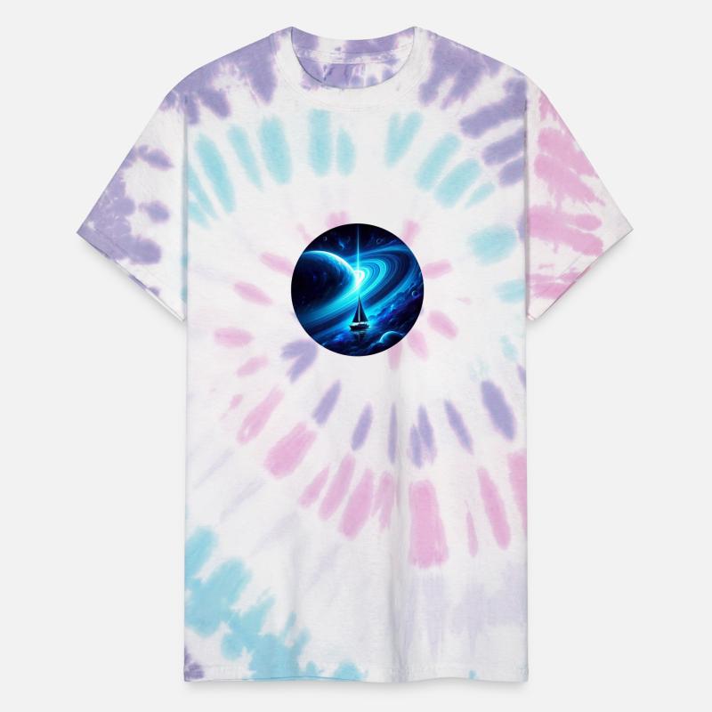 Fantasy sailboat in Saturn universe